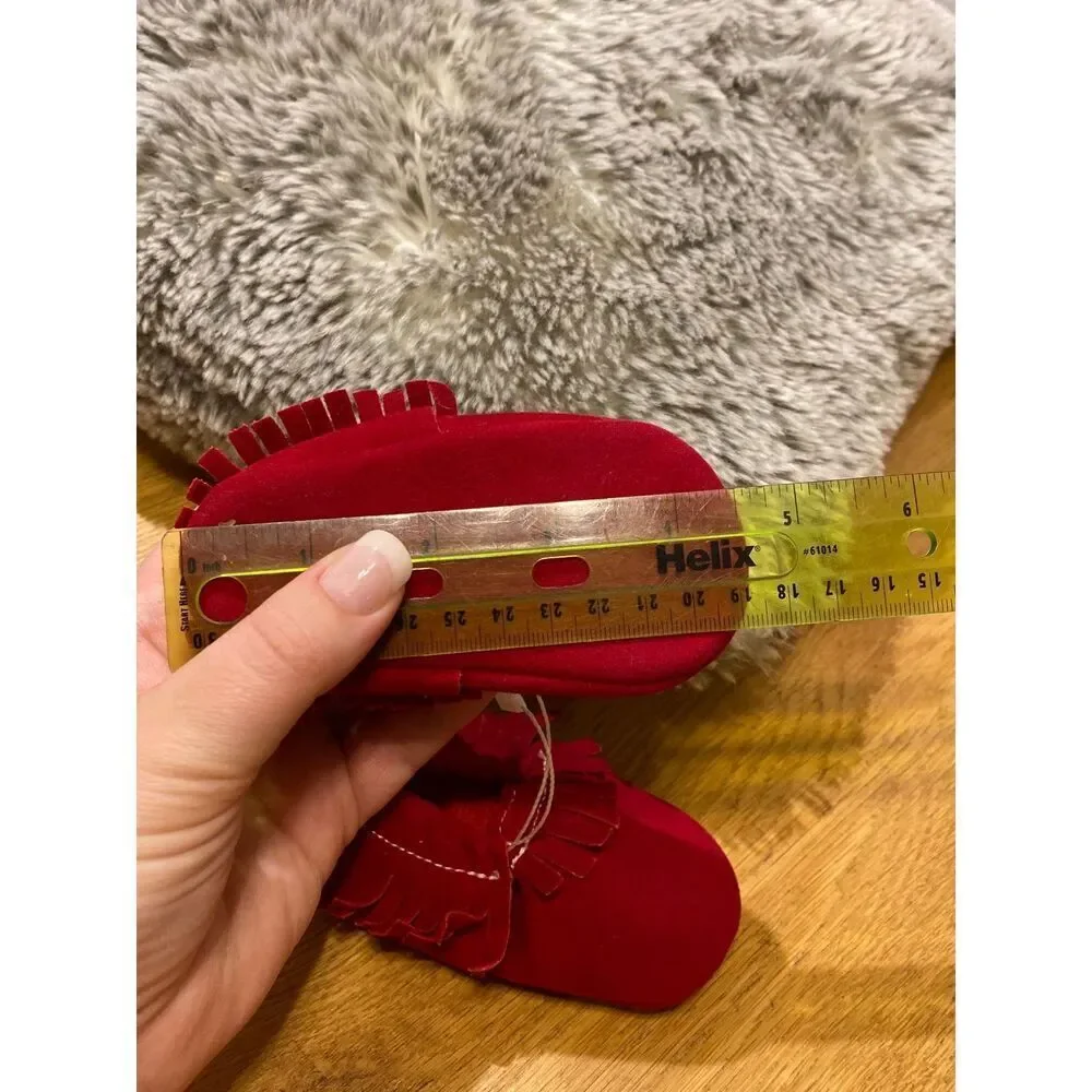 Baby Moccasins - Red, Unisex, 6-12 months